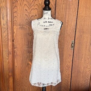 White Lace Sleeveless Dress